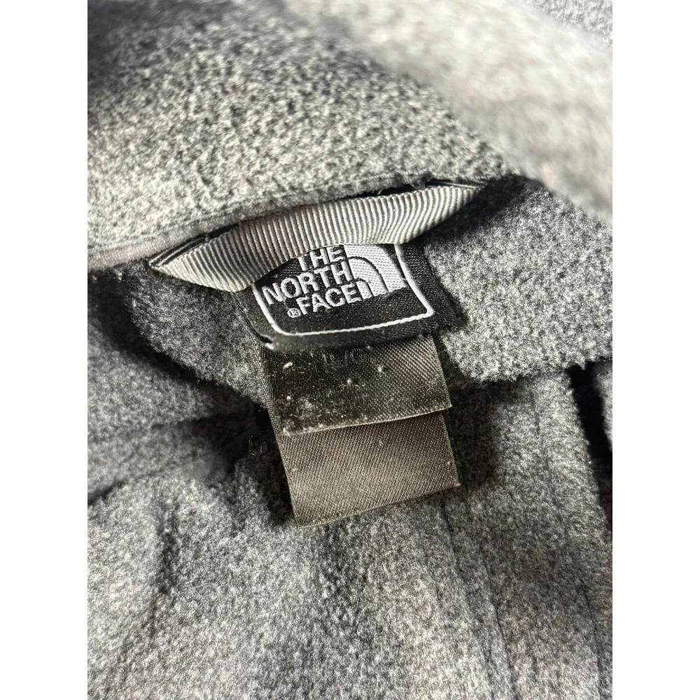 The North Face Mens Full Zip Fleece Jacket Grey Heather Mock Neck L